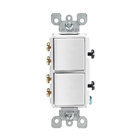 Ezgeneration 15 amps Decora 3-Way Rocker Switch White EZ3302968